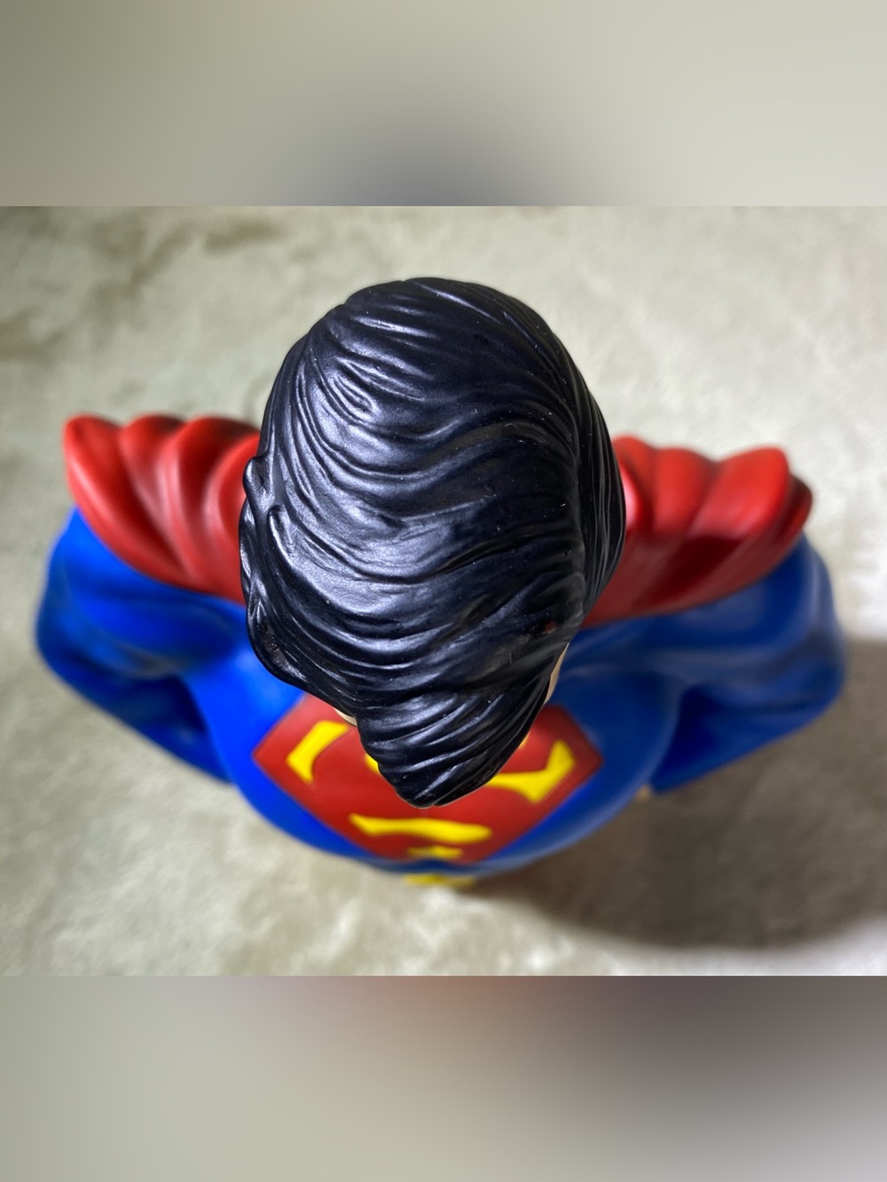 Monogram DC Comics Superman Plastic Coin Bank Bust Figure w/ Coin Slot Blue Red - Picture 8 of 12